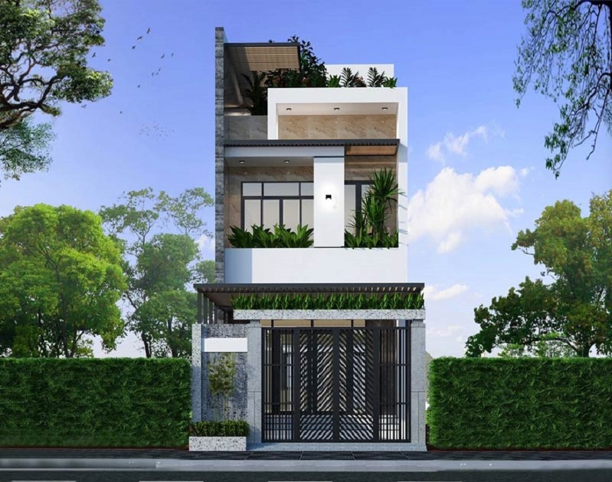 10+ Mẫu nhà 2 tầng mặt tiền 5m đẹp hiện đại