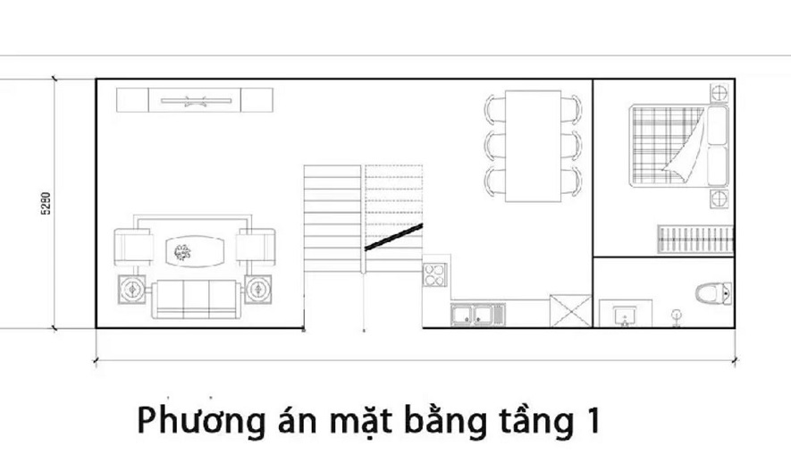 nhà ống 2 tầng 1 tum