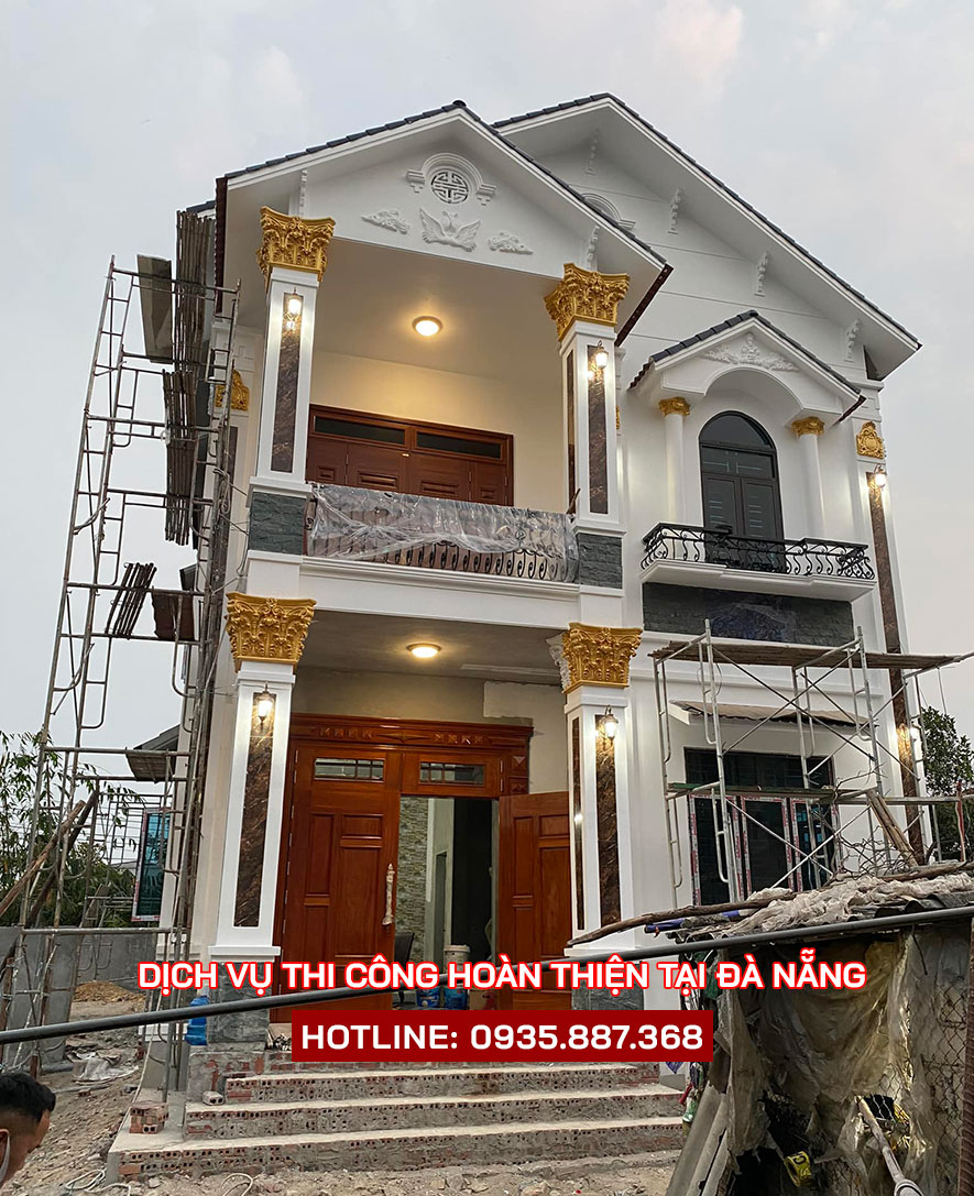 Thi công hoàn thiện nhà 2 tầng mái thái