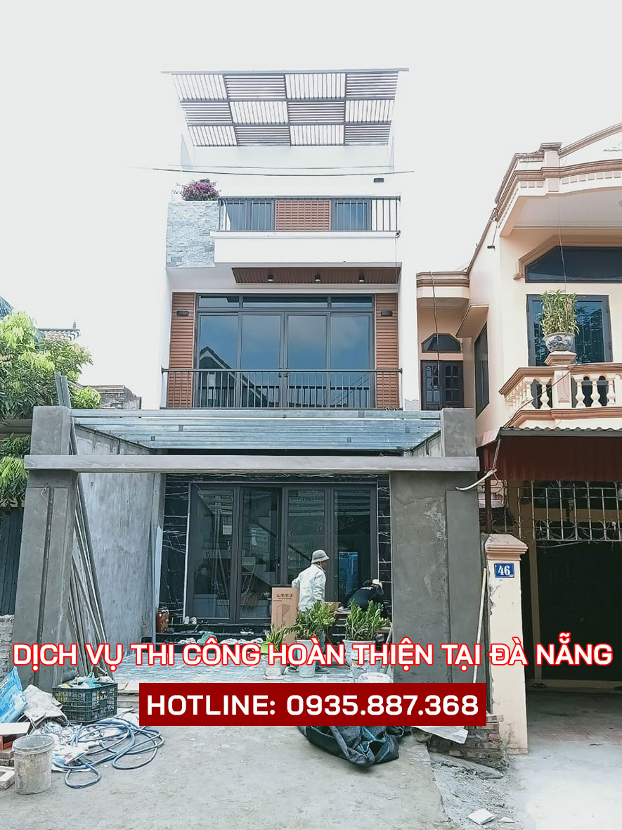 Thi công hoàn thiện nhà phố tại Đà Nẵng