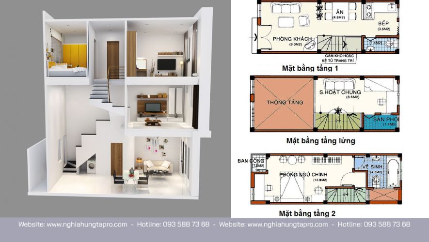 Cải tạo nhà ống 2 tầng 
