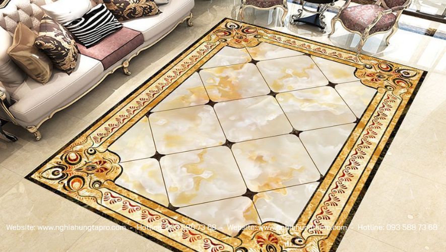 Gạch lót sàn 3D mang đến sự sang trọng về thẩm mỹ phù hợp với công trình có chi phí xây dựng cao