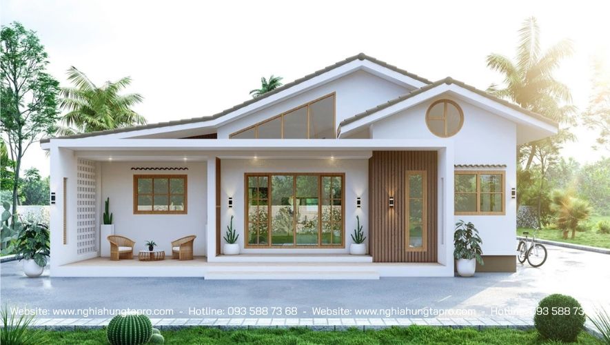 Nhà cấp 4 mái Thái nông thôn
