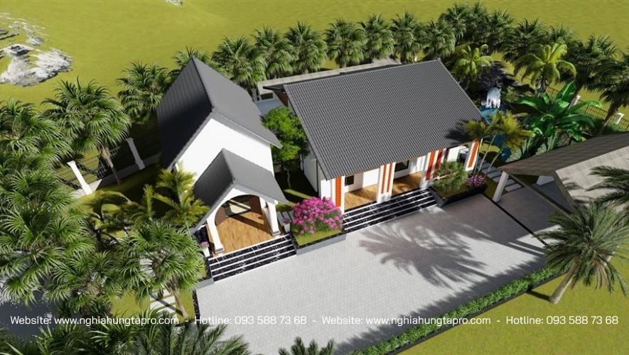 Nhà cấp 4 mái Thái nông thôn