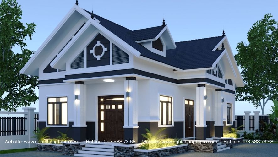 Nhà cấp 4 mái Thái nông thôn