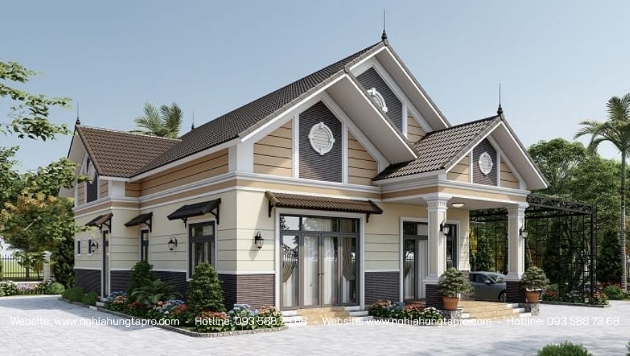 Nhà cấp 4 mái Thái nông thôn