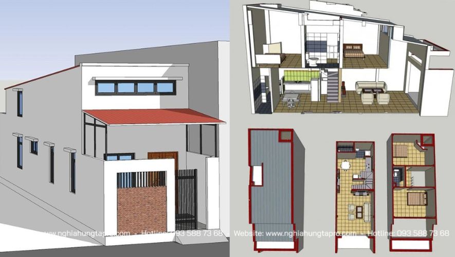 Nhà cấp 4 mái tôn có thiết kế đơn giản thường sẽ dễ dàng kết hợp linh hoạt hơn