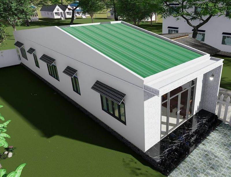  nhà cấp 4 đẹp 5x20 mái tôn 