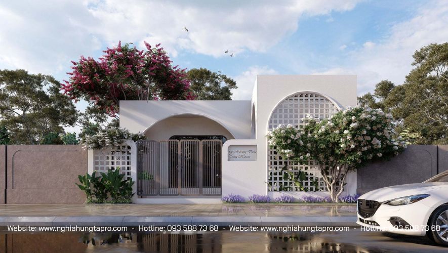 Nhà cấp 4 chữ L mái bằng