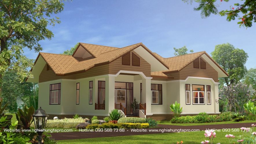 Nhà cấp 4 mái Thái 3 phòng ngủ