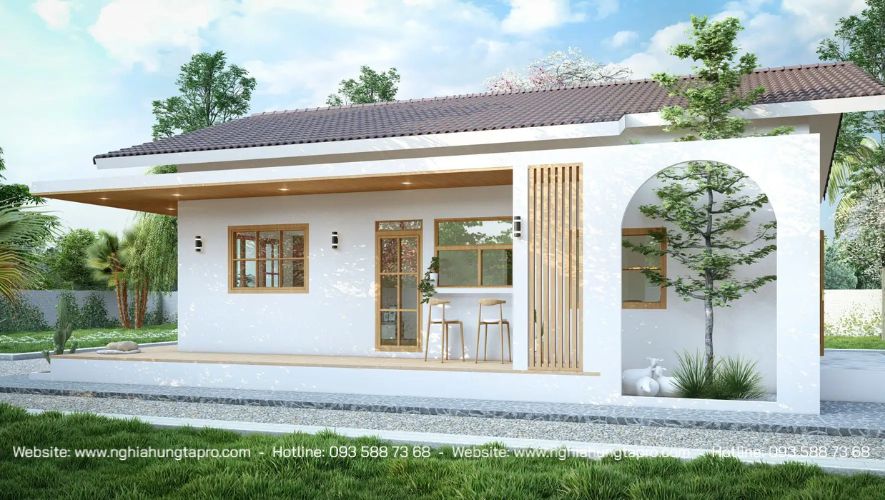 Nhà cấp 4 mái Thái 3 phòng ngủ