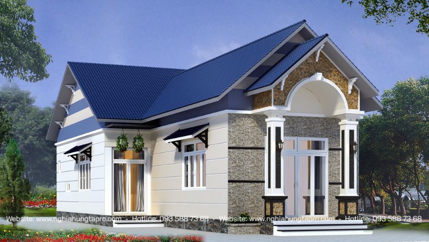 Nhà cấp 4 mái Thái 3 phòng ngủ