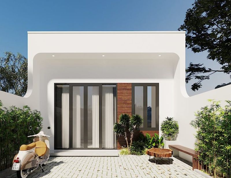 Nhà cấp 4 mái bằng đẹp hiện đại