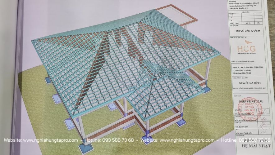 nhà cấp 4 sân vườn biêt thự mái Nhật