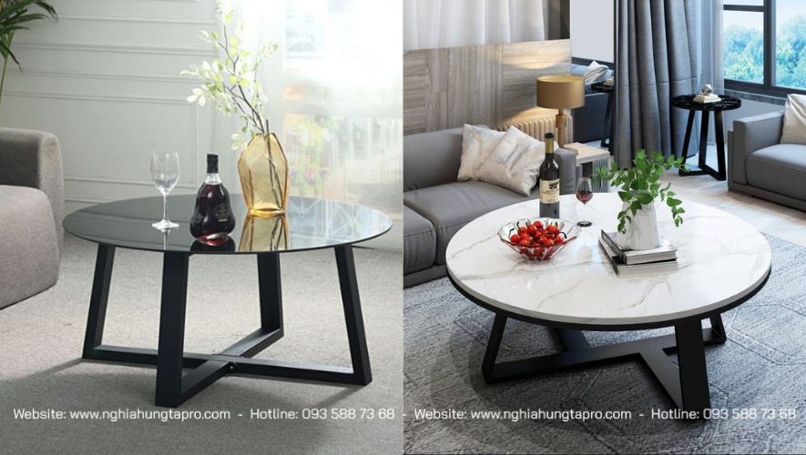 Những không gian nhỏ hẹp vốn đã chật chội thì nên ưu tiên sử dụng loại vật liệu mặt bàn bàn kính