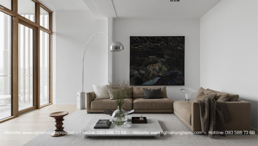Bố trí nội thất cơ bản vừa giúp tiết kiệm không gian vừa tôn lên sự tinh tế cho phòng khách nhỏ