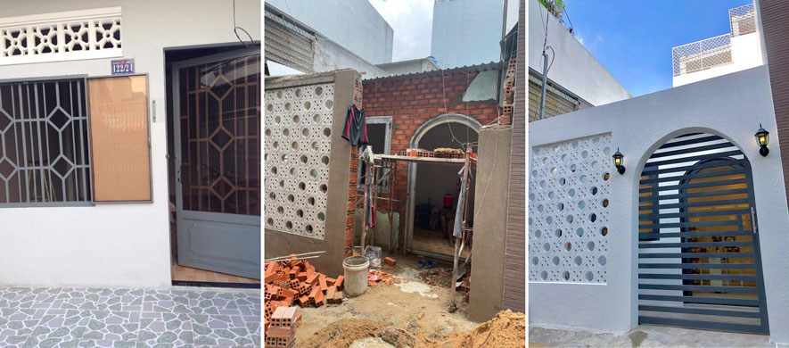 Nhà cấp 4 thay đổi ngoạn mục sau khi  được cải tạo