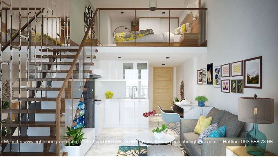 Mẫu nhà cấp 4 có gác lửng giúp mở rộng không gian ngôi nhà