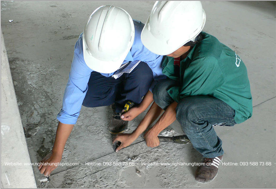 Búng mực vị trí tường theo thiết kế