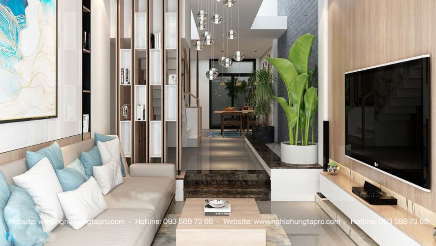 Nên ưu tiên màu trắng trang nhã thanh lịch khi sơn tường phòng khách