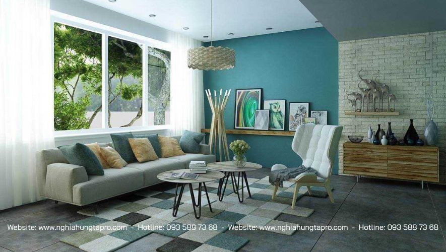 Nội thất phòng khách cho người mệnh Mộc
