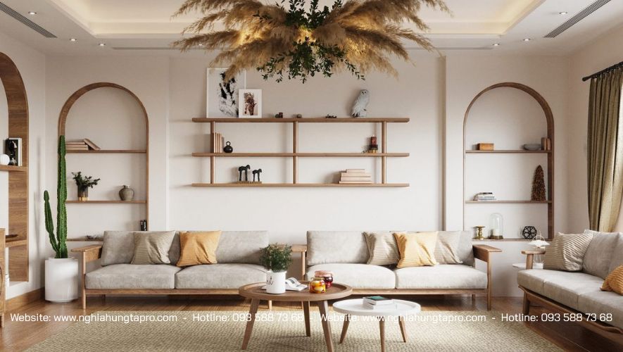 Nội thất phòng khách Bắc Âu ấn tượng độc đáo
