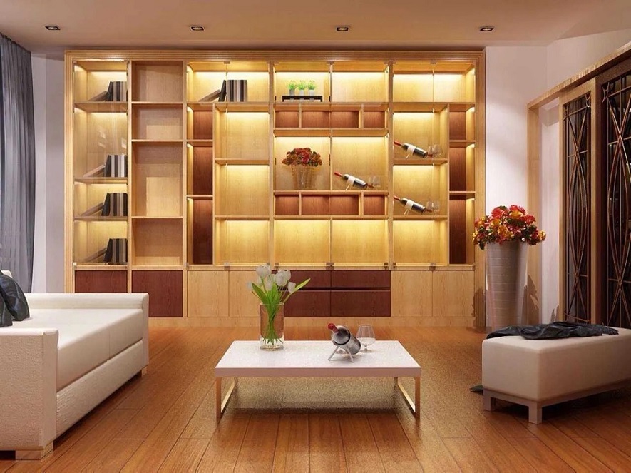 Kệ tủ hiện đại là một lựa chọn tuyệt vời cho phòng khách nhà cấp 4
