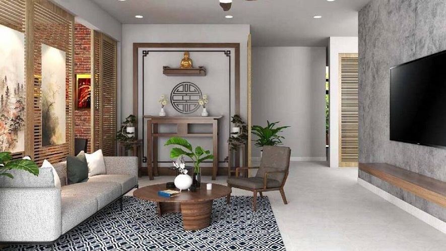 thiết kế phòng khách nhà cấp 4
