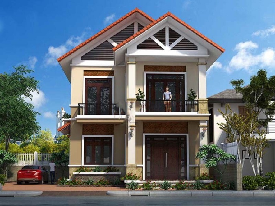 mau nha 2 tang mai thai mat tien 8m 1
