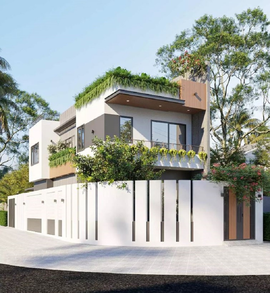 nhà 2 tầng mặt tiền 8m