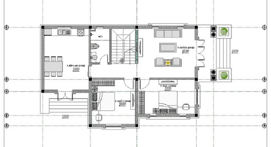 nhà 2 tầng mặt tiền 8m